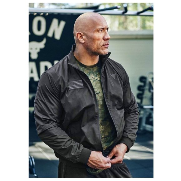 Under Armour Project Rock x Freedom Veteran's Day Men's S-XXL Bomber Jacket - Picture 4 of 16